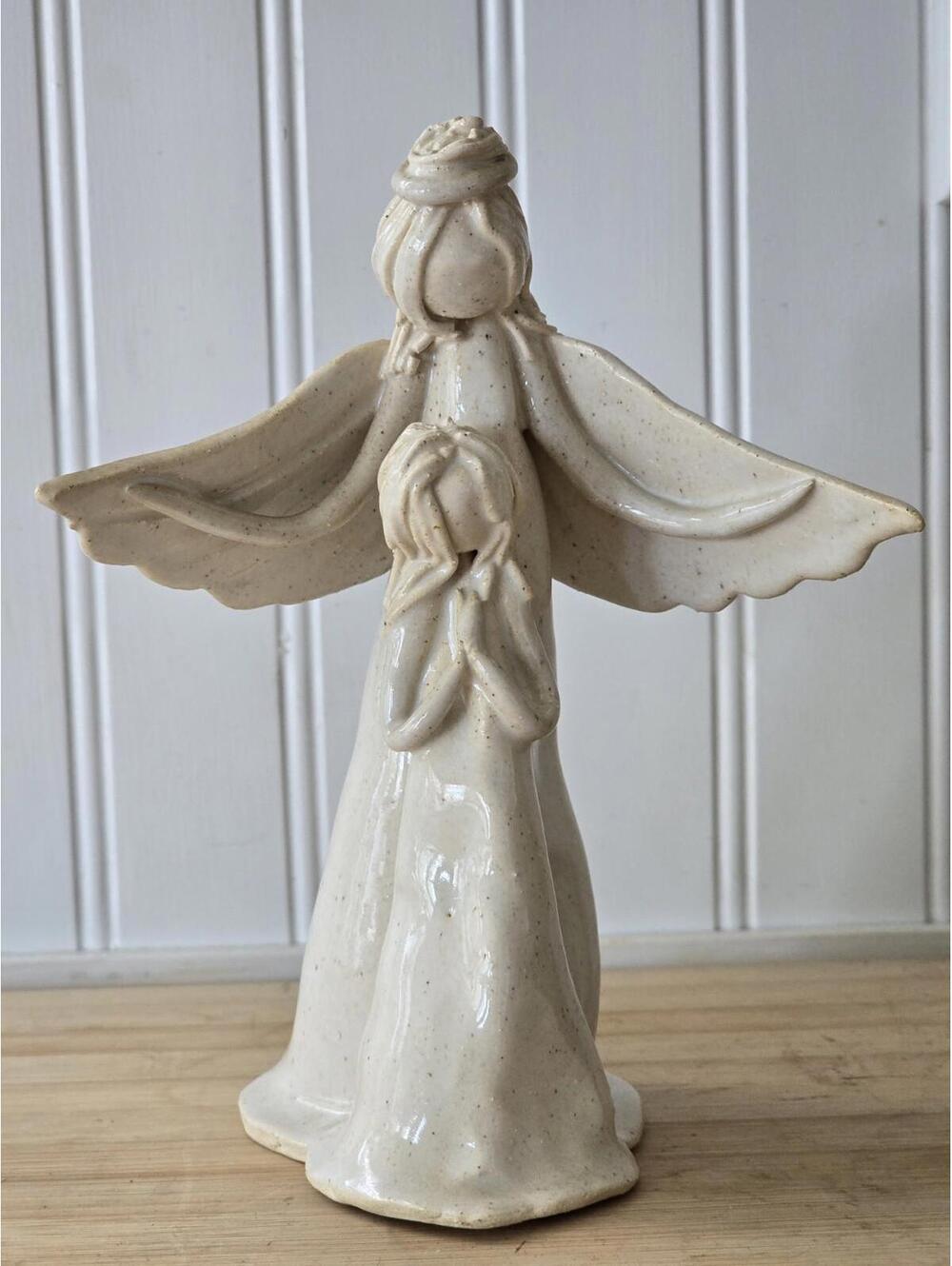 Guardian Angel Protecting A Little Girl Studio Art Pottery